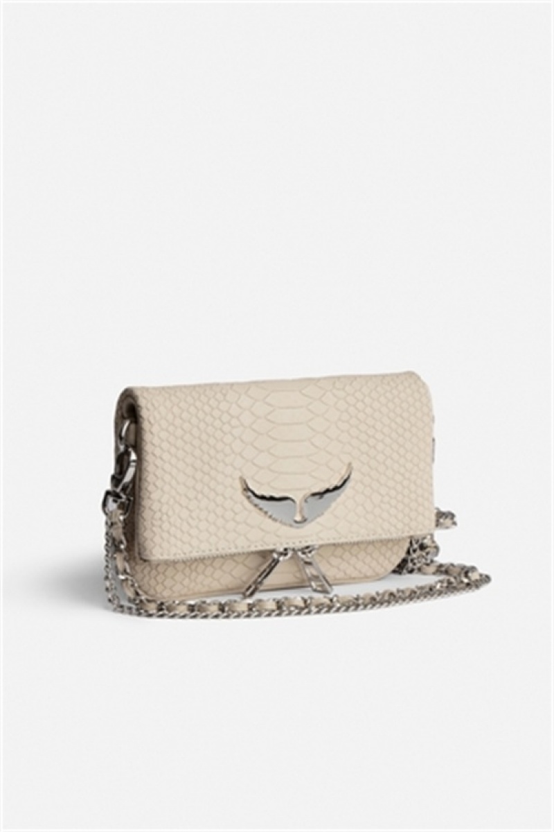 Zadig & Voltaire Rock Nano Soft Savage Bag Beżowe | ZV-255966