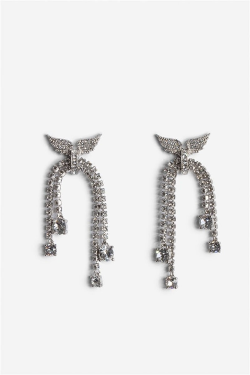 Zadig & Voltaire Rock Node Earrings Srebrne | ZV-255857