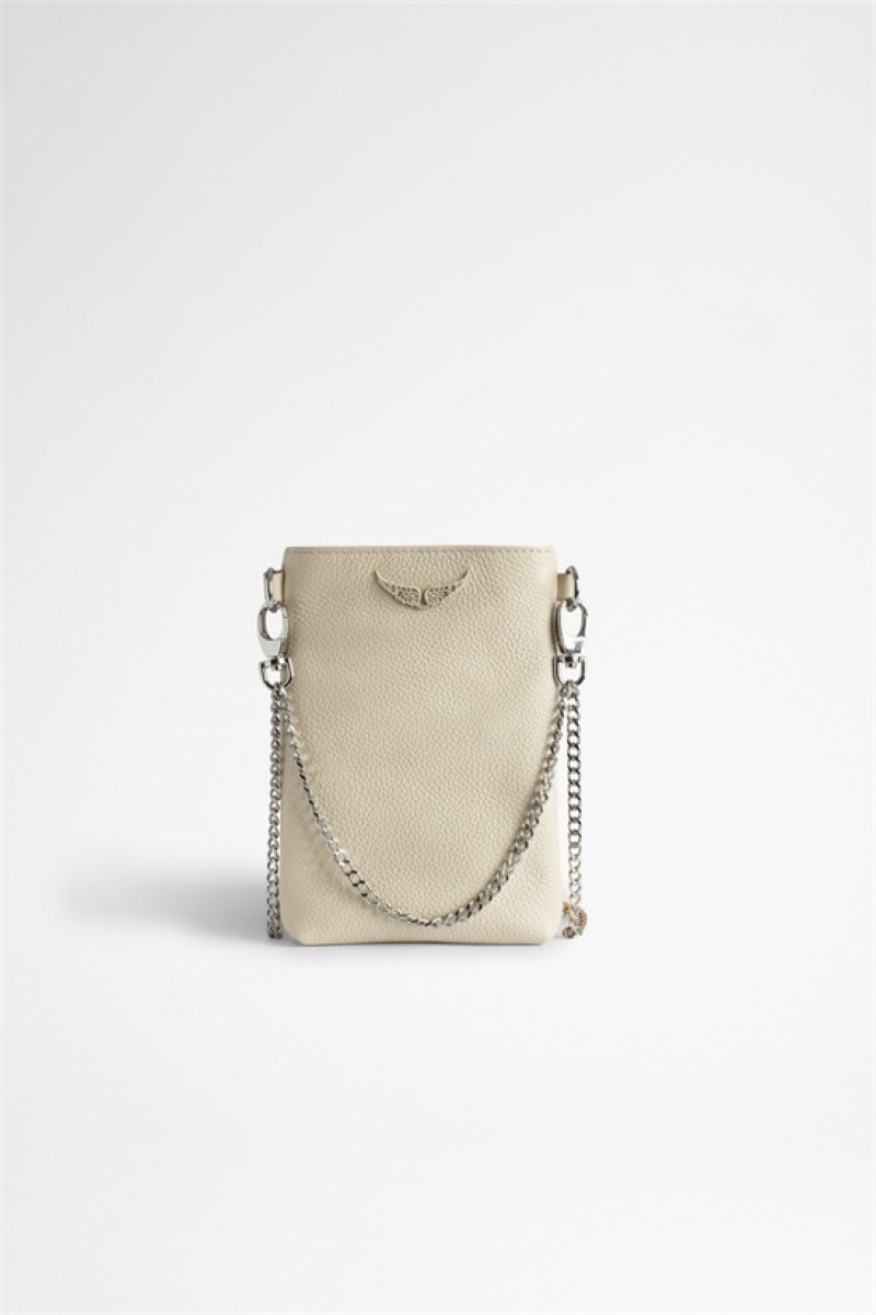 Zadig & Voltaire Rock Phone Pouch Beżowe | ZV-256075