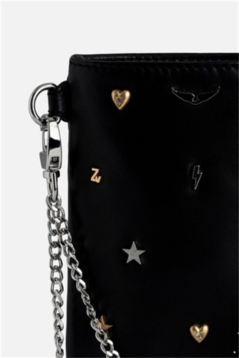 Zadig & Voltaire Rock Phone Pouch Czarne | ZV-256076