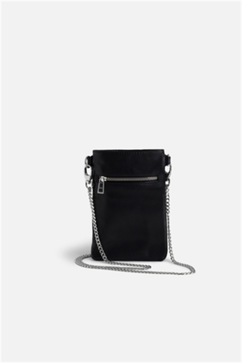 Zadig & Voltaire Rock Phone Pouch Czarne | ZV-256076