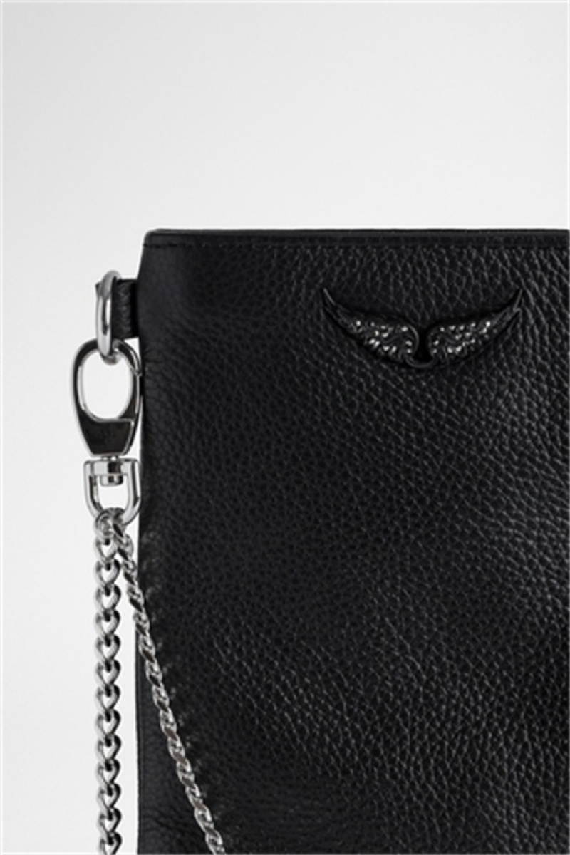 Zadig & Voltaire Rock Phone Pouch Czarne | ZV-256074