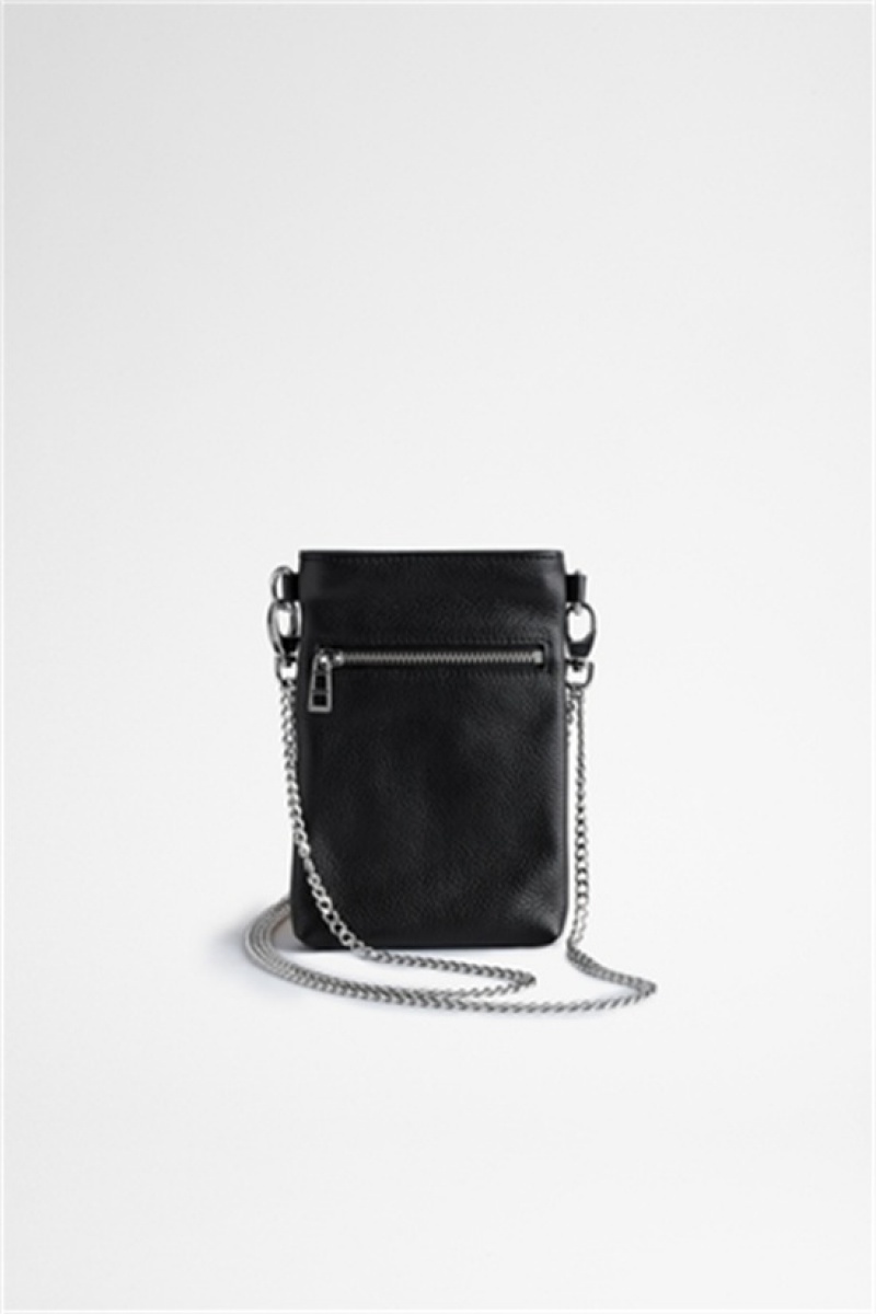 Zadig & Voltaire Rock Phone Pouch Czarne | ZV-256074