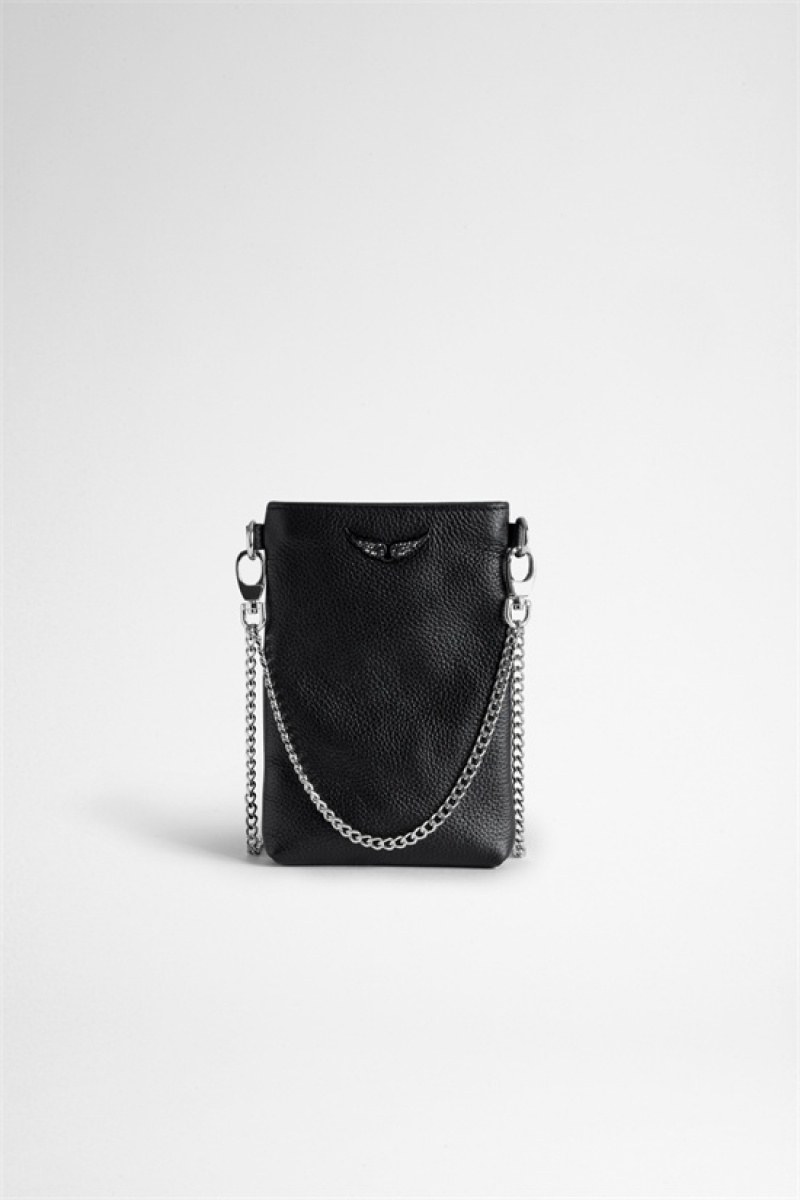 Zadig & Voltaire Rock Phone Pouch Czarne | ZV-255991