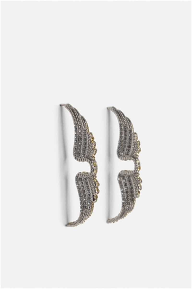 Zadig & Voltaire Rock Piercing Earrings Srebrne | ZV-255890