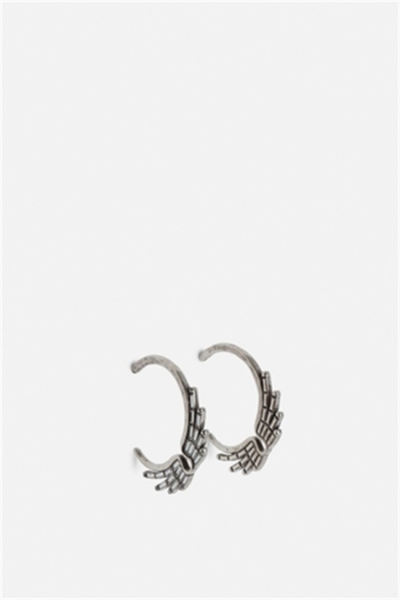 Zadig & Voltaire Rock Star Hoop Earring Srebrne | ZV-255860