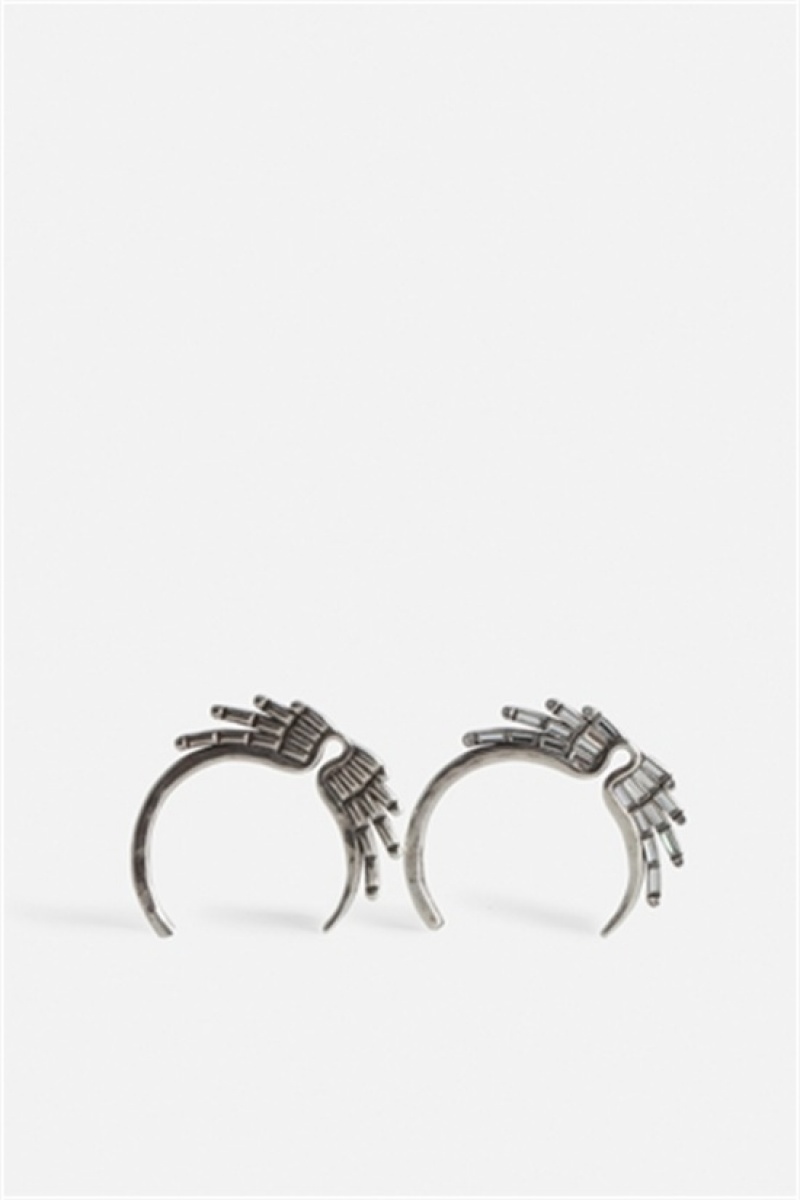 Zadig & Voltaire Rock Star Hoop Earring Srebrne | ZV-255860