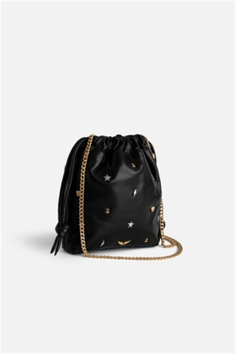 Zadig & Voltaire Rock To Go Lucky Charms Bag Czarne | ZV-256077