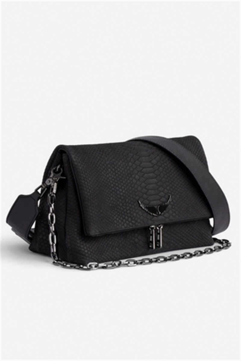 Zadig & Voltaire Rocky Soft Savage Bag Czarne | ZV-256041