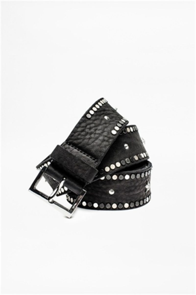 Zadig & Voltaire Starlight Belt Czarne | ZV-255839