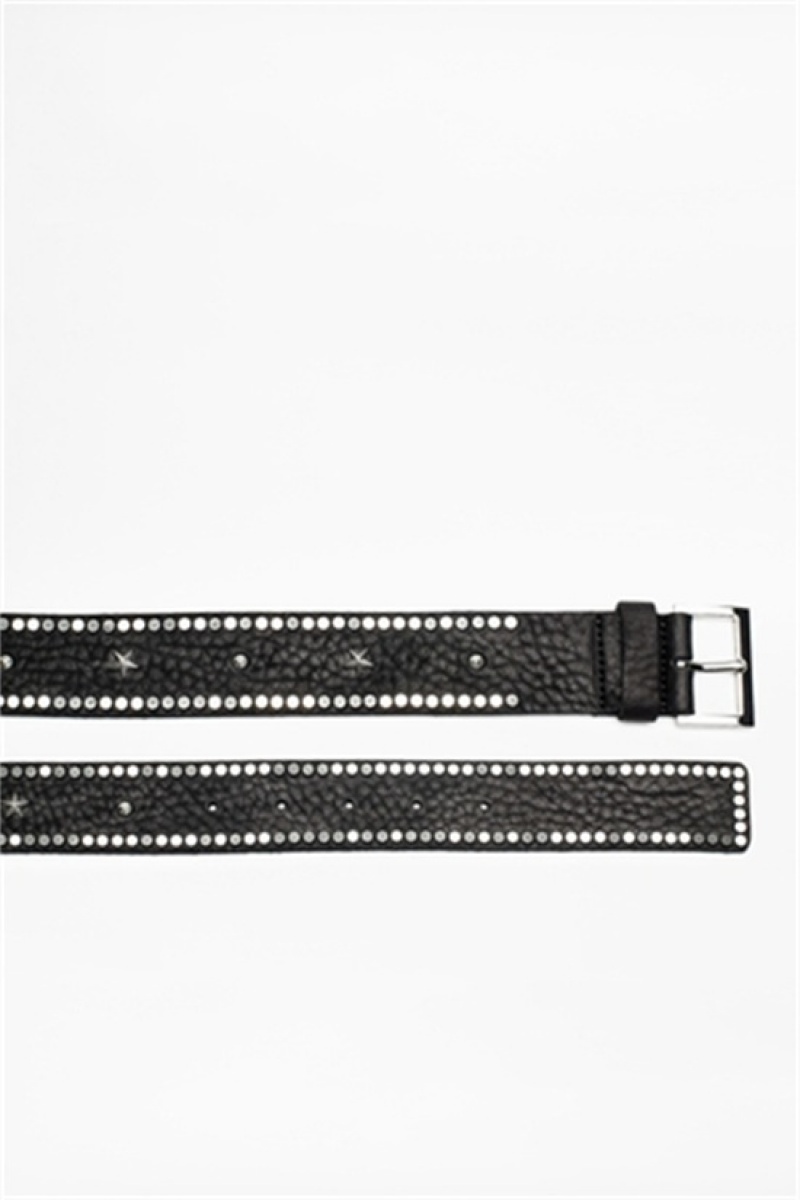 Zadig & Voltaire Starlight Belt Czarne | ZV-255839