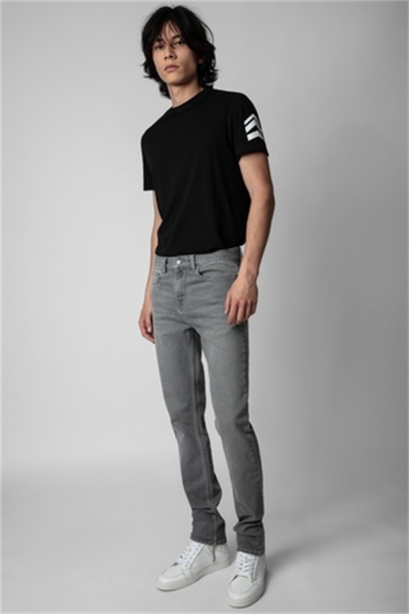 Zadig & Voltaire Steeve Jeans Szare | ZV-255735