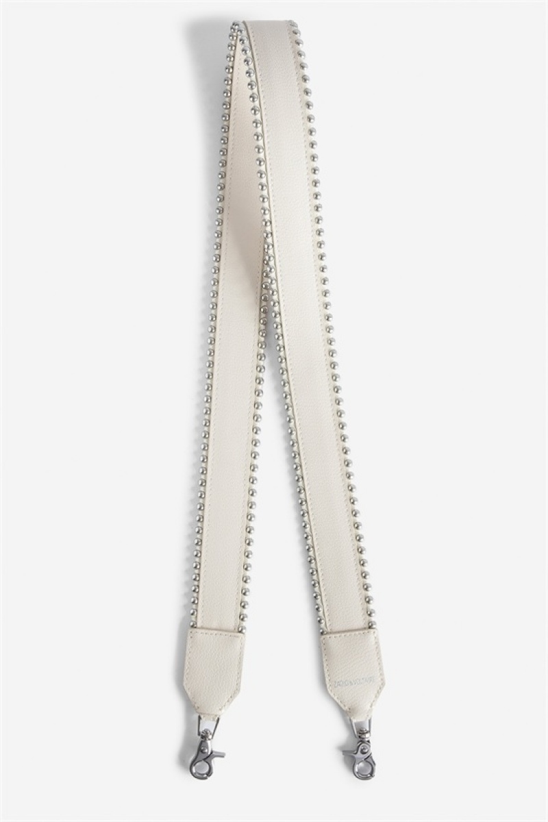 Zadig & Voltaire Studs Piping Paskiem Beżowe | ZV-255958