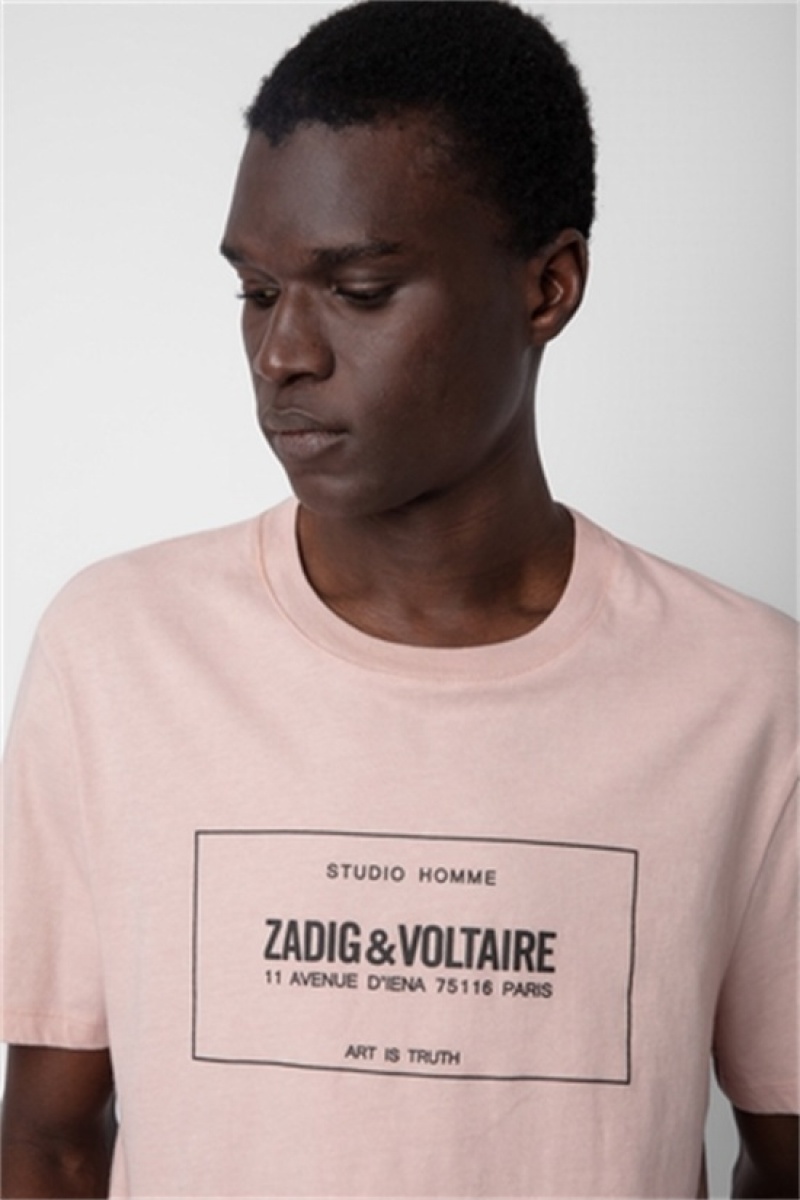 Zadig & Voltaire Ted T-shirt Różowe | ZV-255699