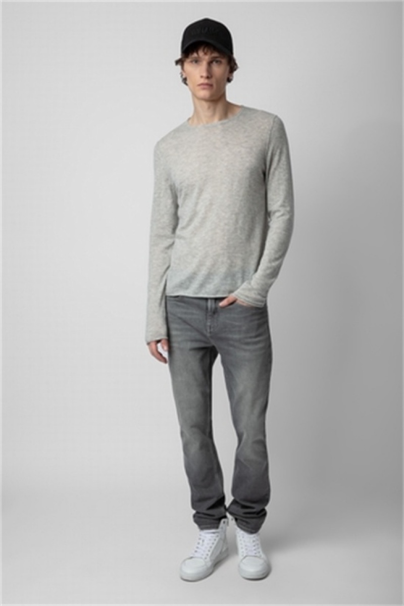 Zadig & Voltaire Teiss Cashmere Swetry Głęboka Szare | ZV-255770