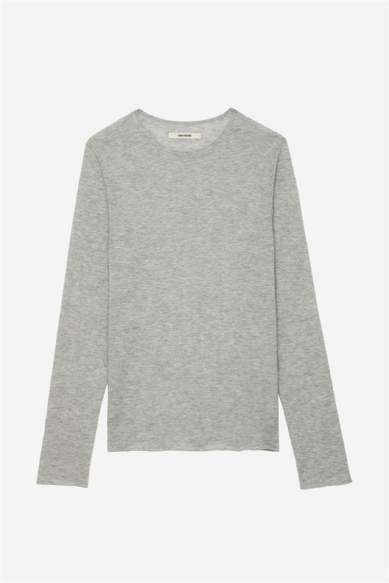 Zadig & Voltaire Teiss Cashmere Swetry Głęboka Szare | ZV-255770