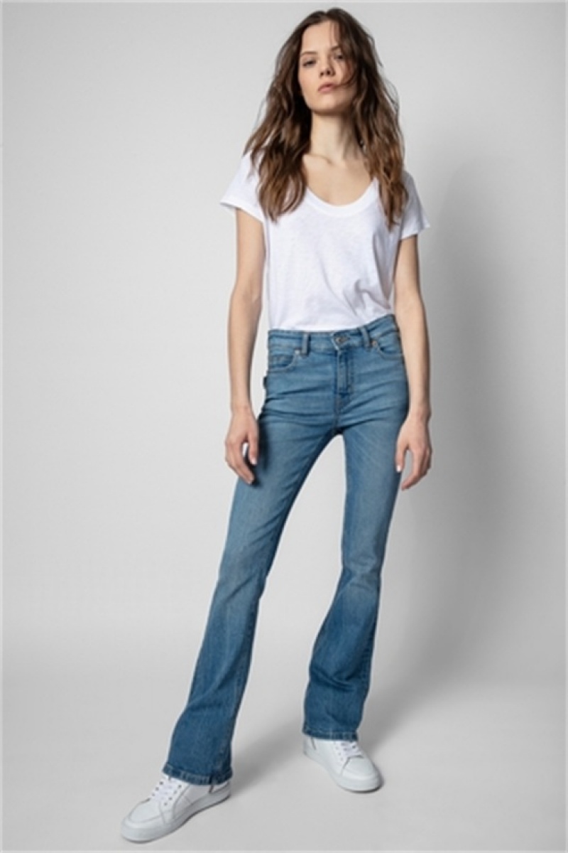 Zadig & Voltaire Tiny Slub T-shirt Białe | ZV-256273