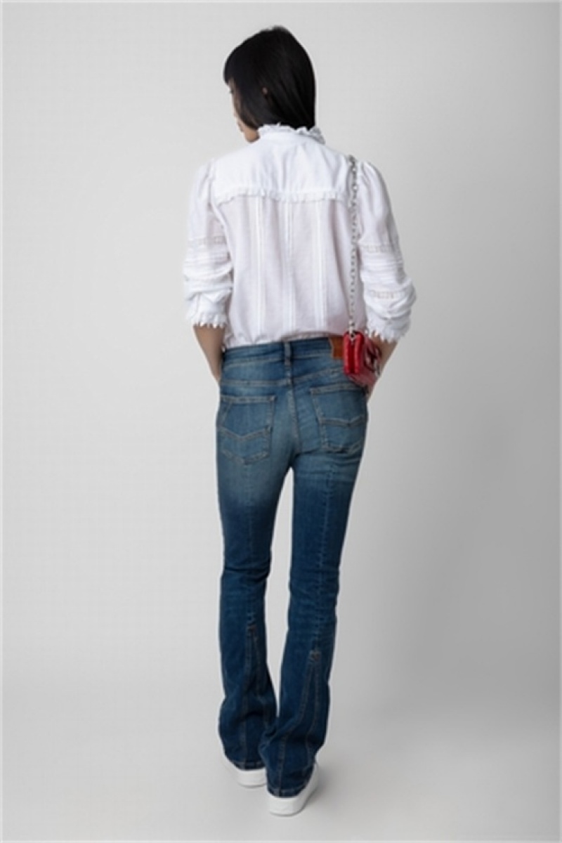 Zadig & Voltaire Trevy Shirt Białe | ZV-256295