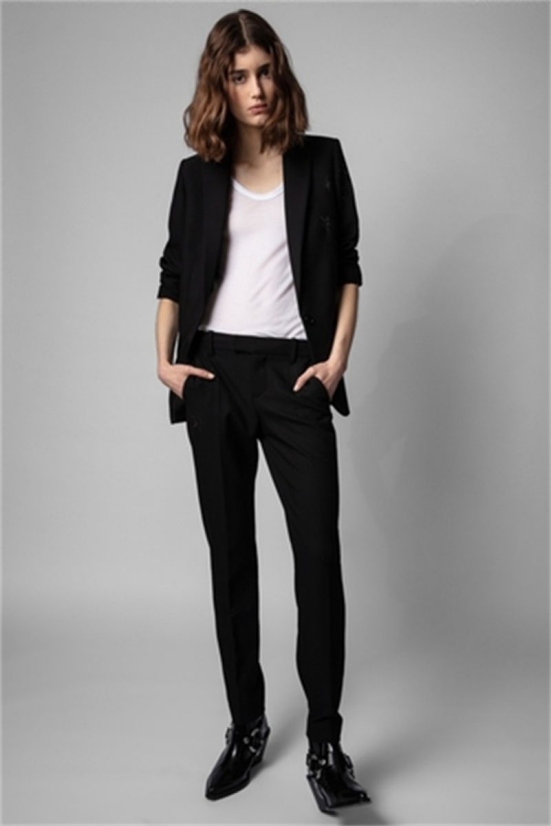 Zadig & Voltaire Viva Stars Blazer Czarne | ZV-256358