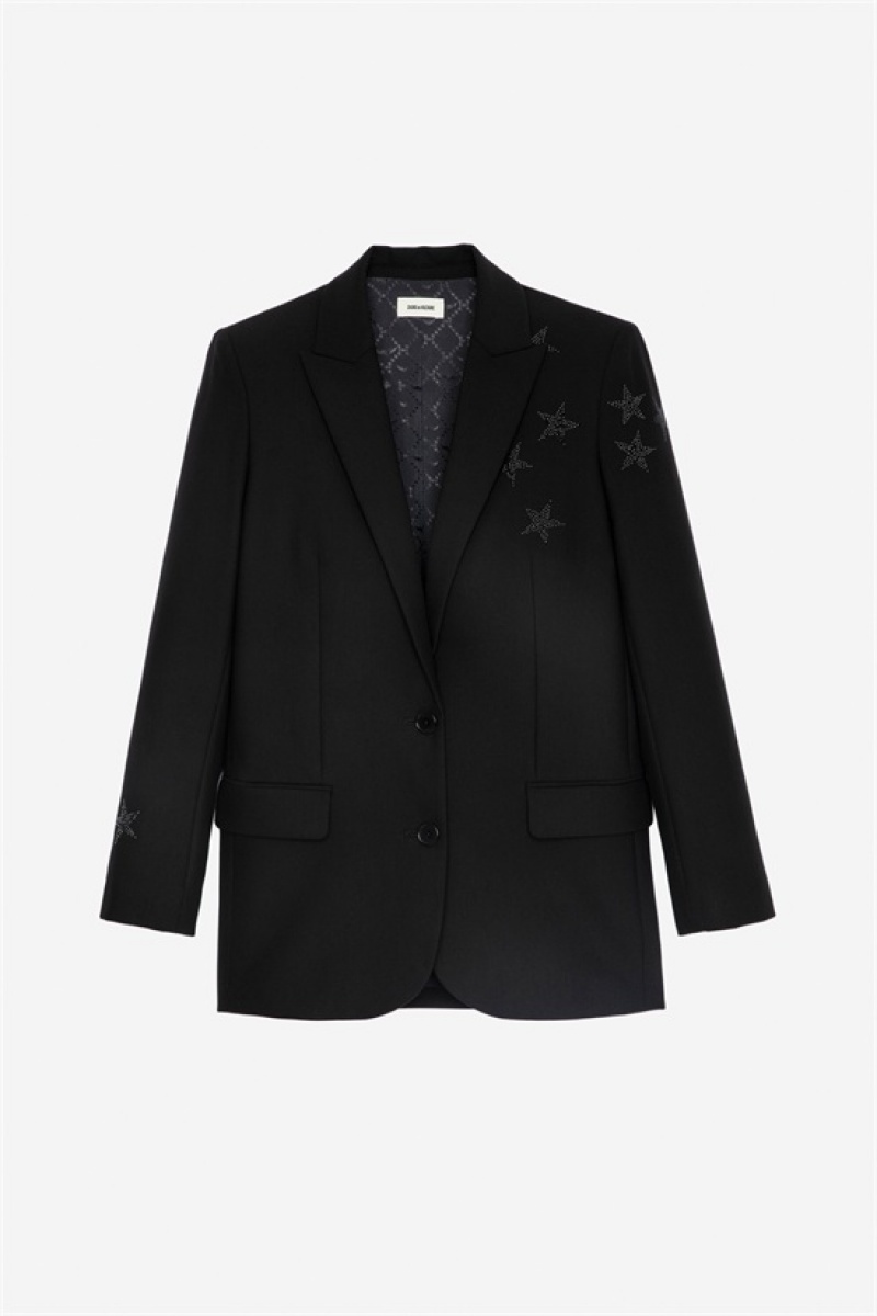 Zadig & Voltaire Viva Stars Blazer Czarne | ZV-256358