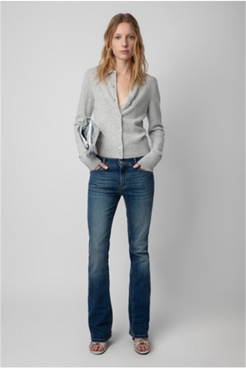 Zadig & Voltaire Voltia Cashmere Cardigan Szare | ZV-256429