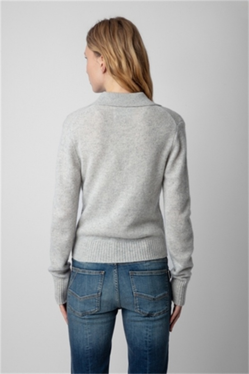 Zadig & Voltaire Voltia Cashmere Cardigan Szare | ZV-256429