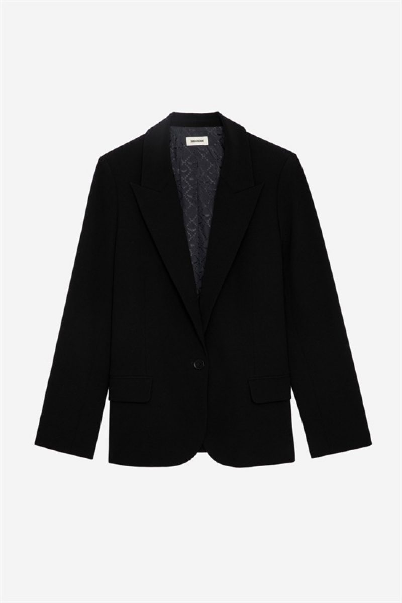 Zadig & Voltaire Voyage Blazer Czarne | ZV-256349