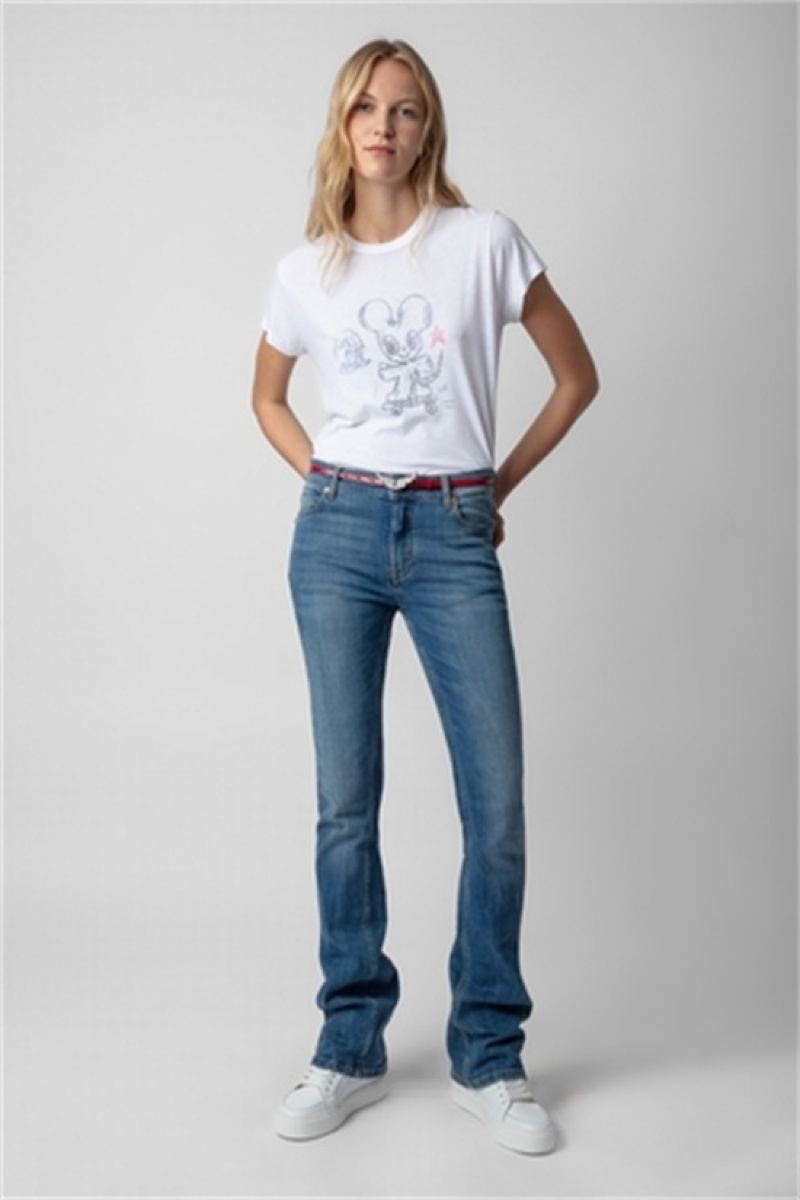 Zadig & Voltaire Woop T-shirt Białe | ZV-256286