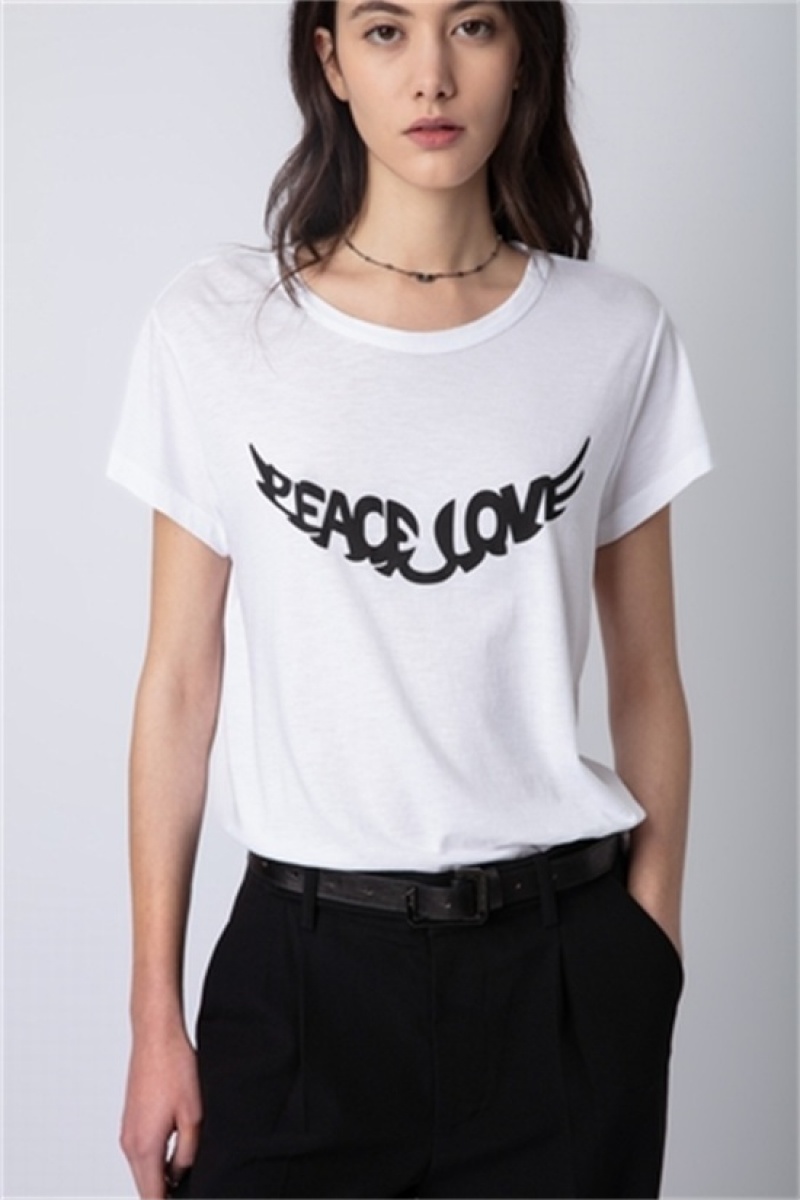 Zadig & Voltaire Woop Wings T-shirt Białe | ZV-256256