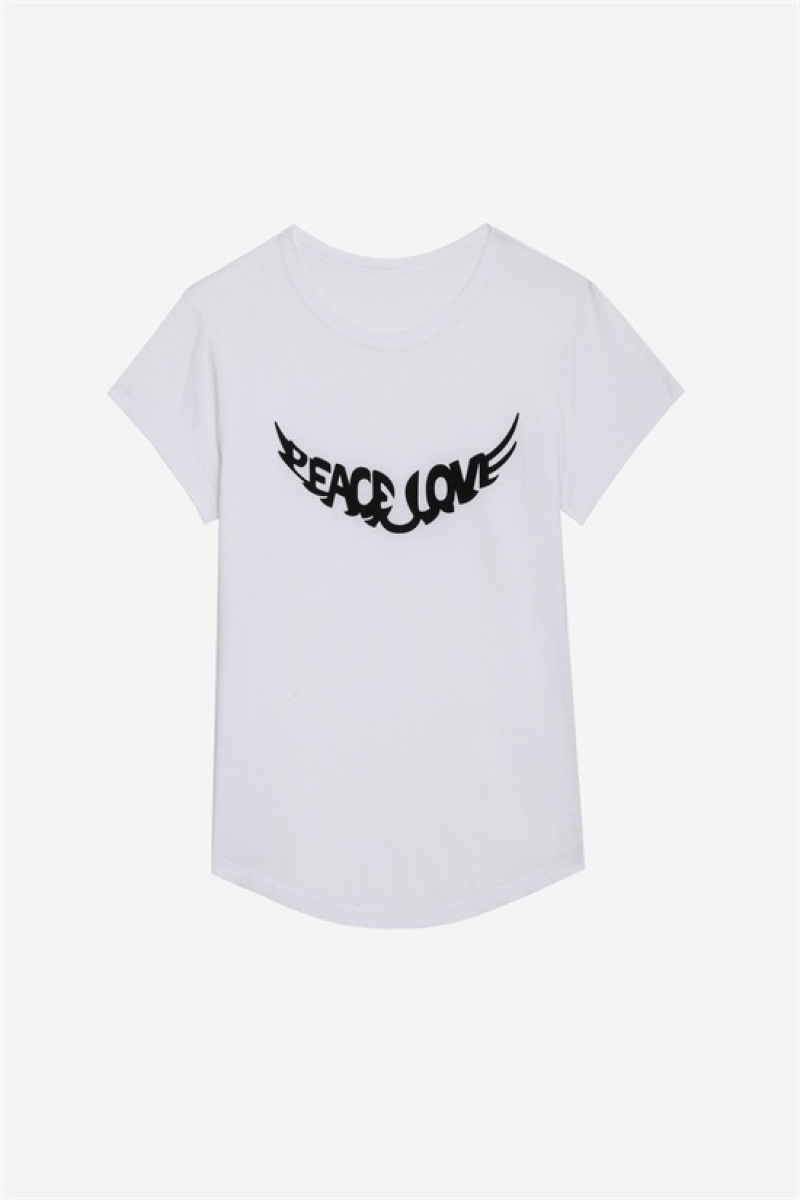 Zadig & Voltaire Woop Wings T-shirt Białe | ZV-256256