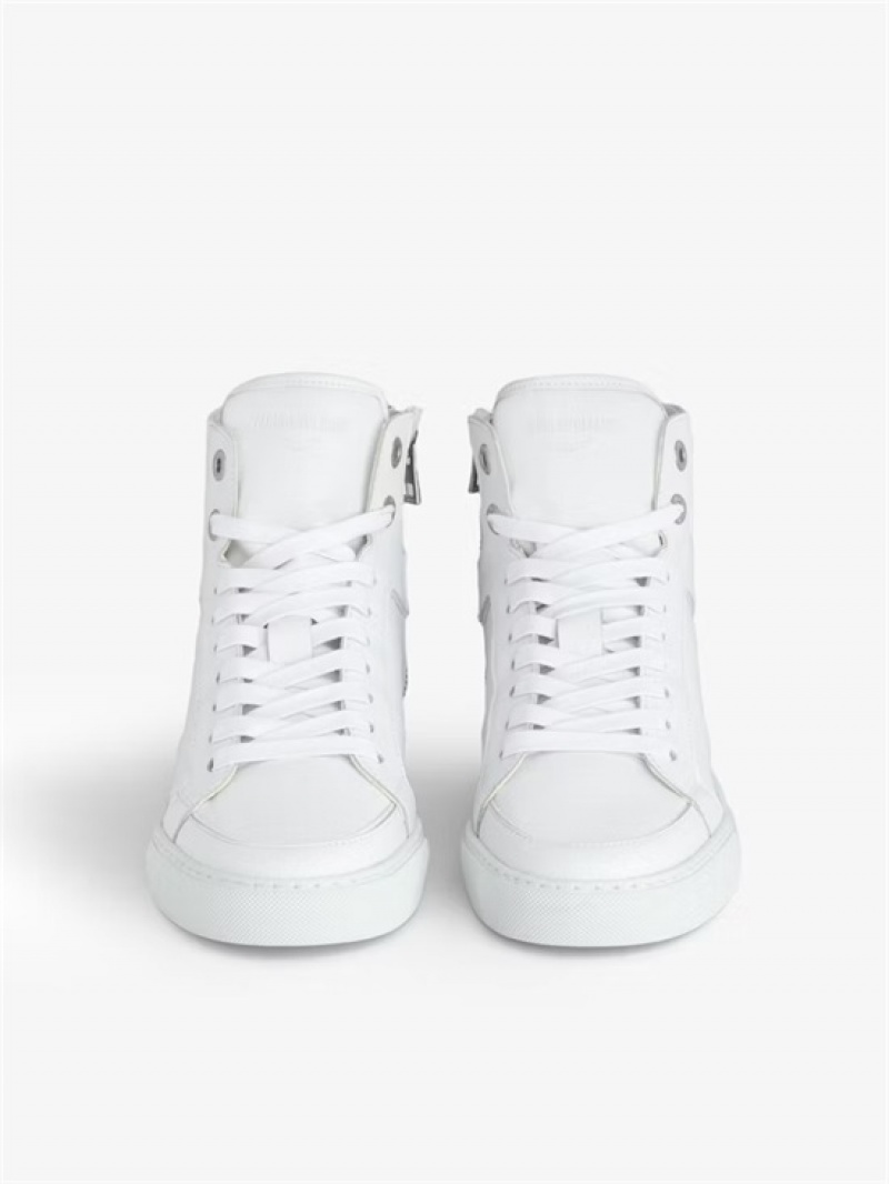 Zadig & Voltaire ZV1747 High Flash Sneakers Białe | ZV-255668