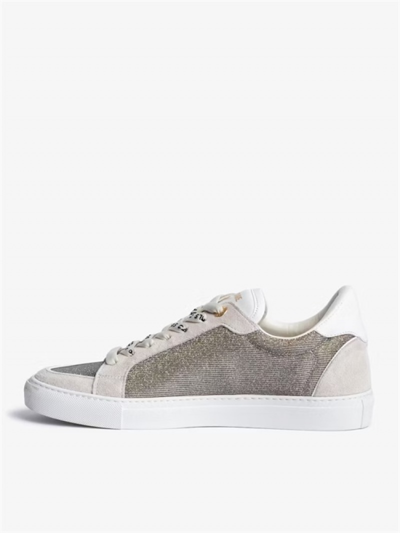 Zadig & Voltaire ZV1747 Low-Top Sneakers  Srebrne | ZV-255670